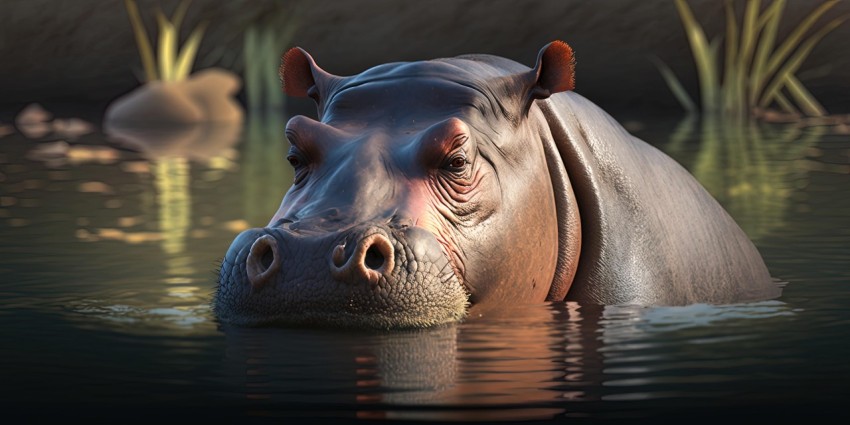 Hippopotamus Swimming in Unreal Engine - Powerful Portraiture