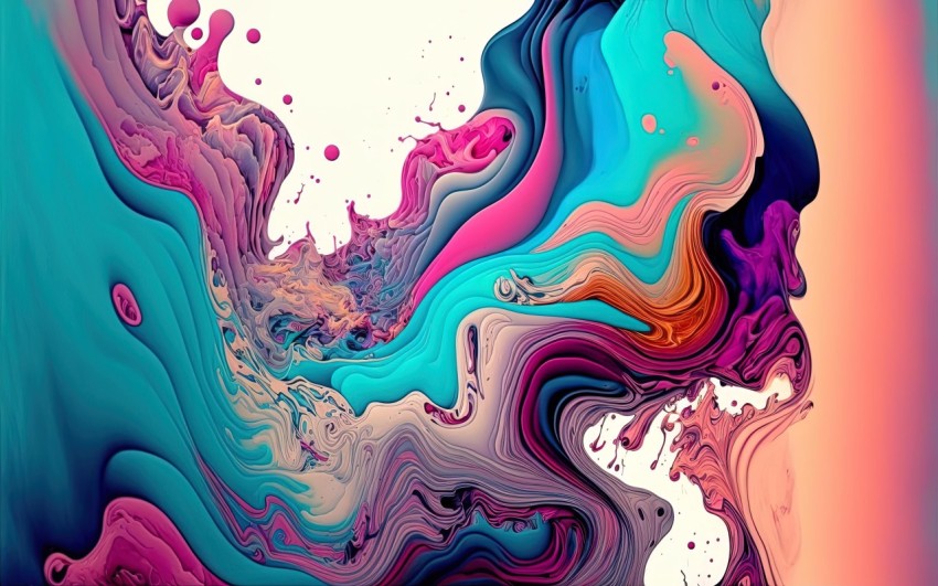 Colorful Liquids and Splashes | Hyper-Detailed Background