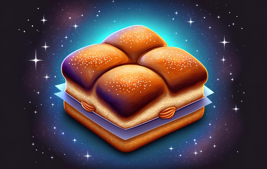 Realistic Bread with Stars - Detailed Concept Art