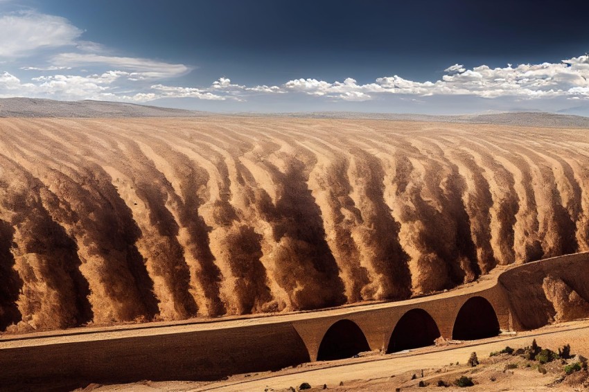 Persian Sand Flow - An Atmospheric Earthwork Panorama