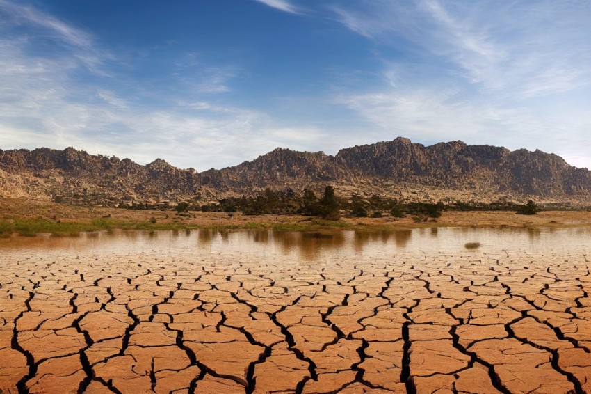 Arid Desert Landscape: A Stark Depiction of Nature's Cruelty