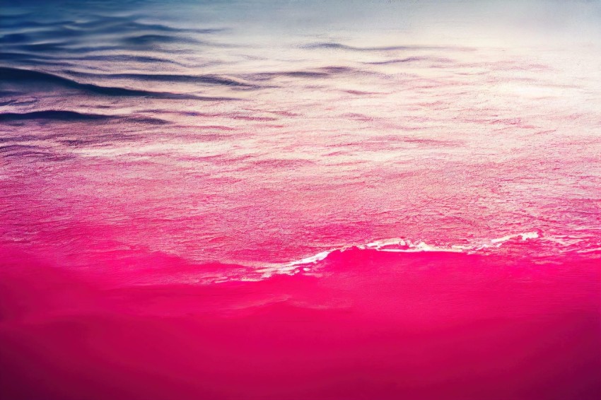 Pink Wave in Style of Colorful Melancholy and Cross Processing
