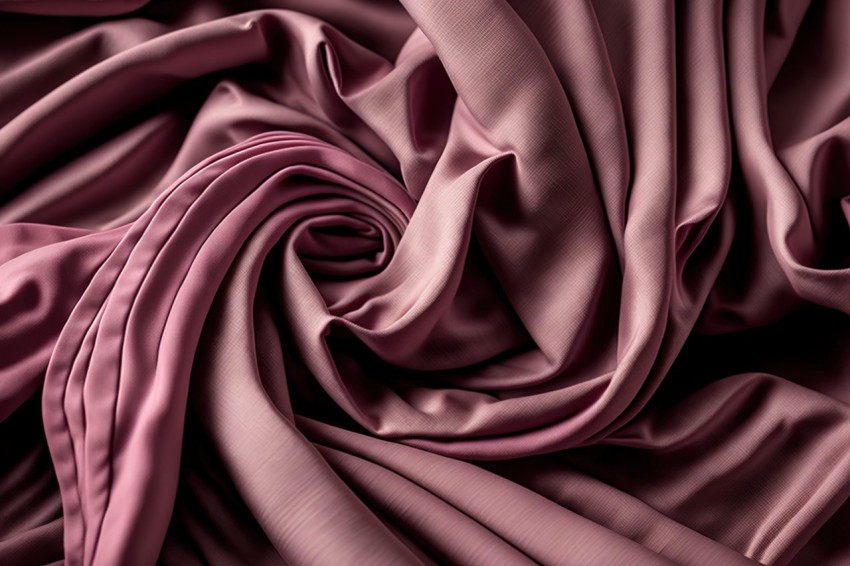 Pink Silk Fabric Close-Up: Flowing Draperies and Bold Contrast