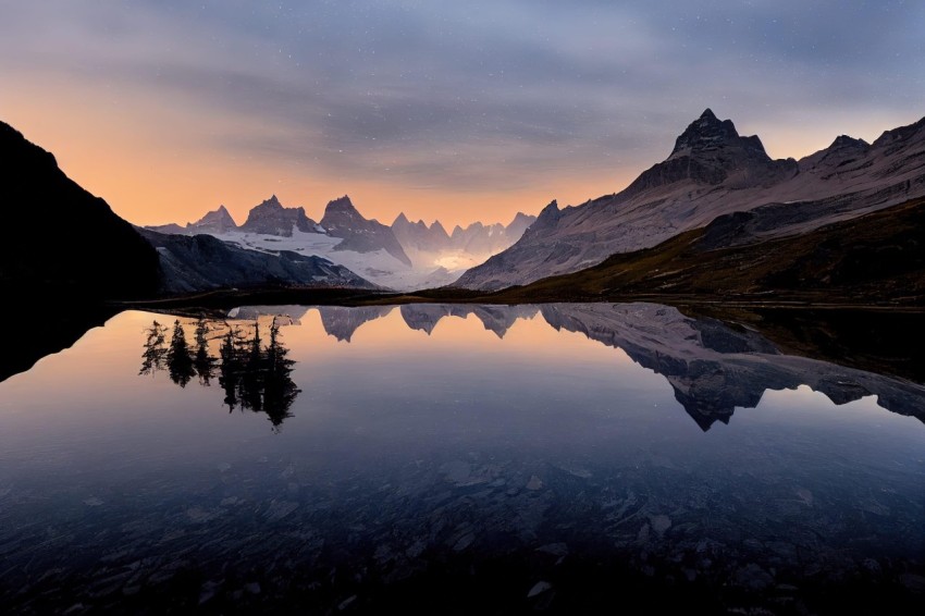 Tall Mountains Reflecting in Water | Eerie Dreamscapes | Nature Photography