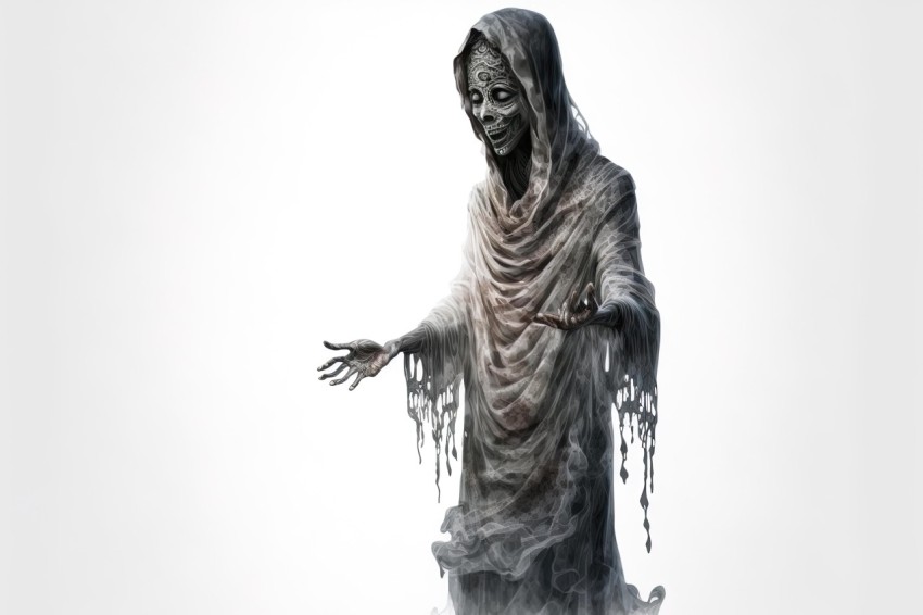 Fantasy Zombie Statue with Ghostly Presence