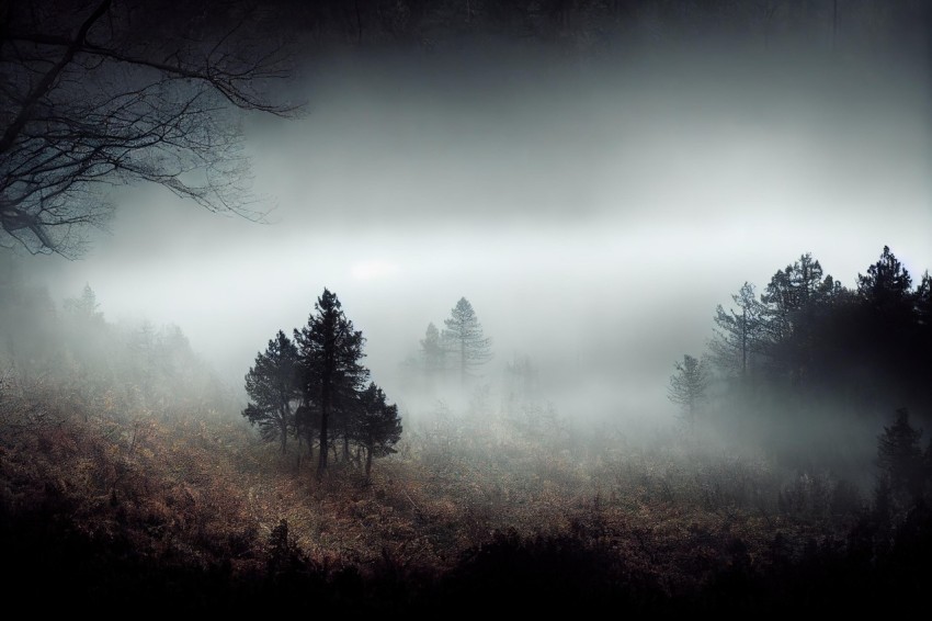 Misty Forest in Scottish Landscapes - Impressive Panoramic View