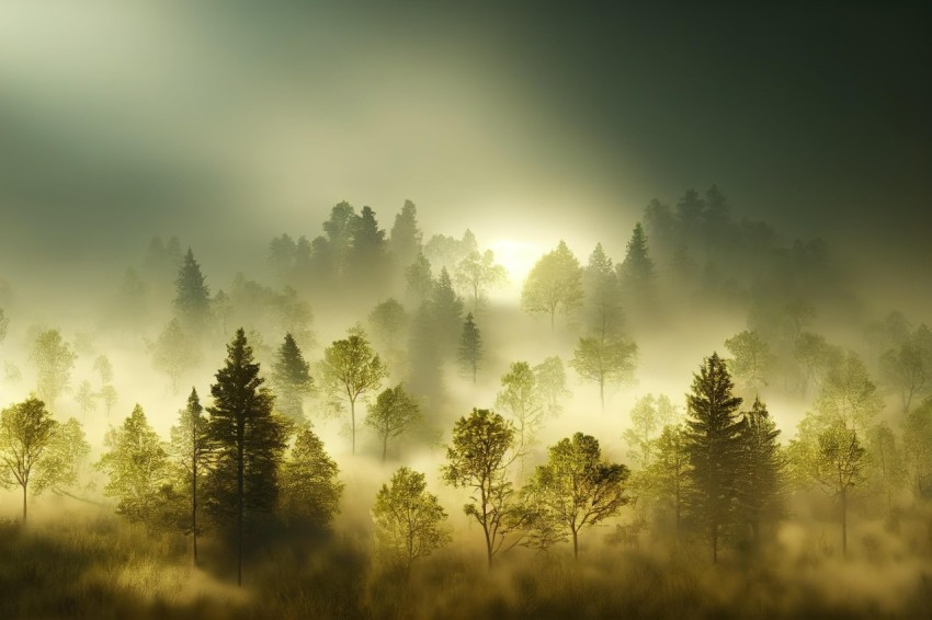Tranquil Forest Scene with Foggy Sunlight | National Geographic Photo