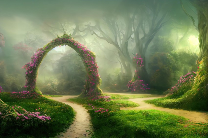 Whimsical Fairy Forest with Blooming Flowers | 8k Resolution