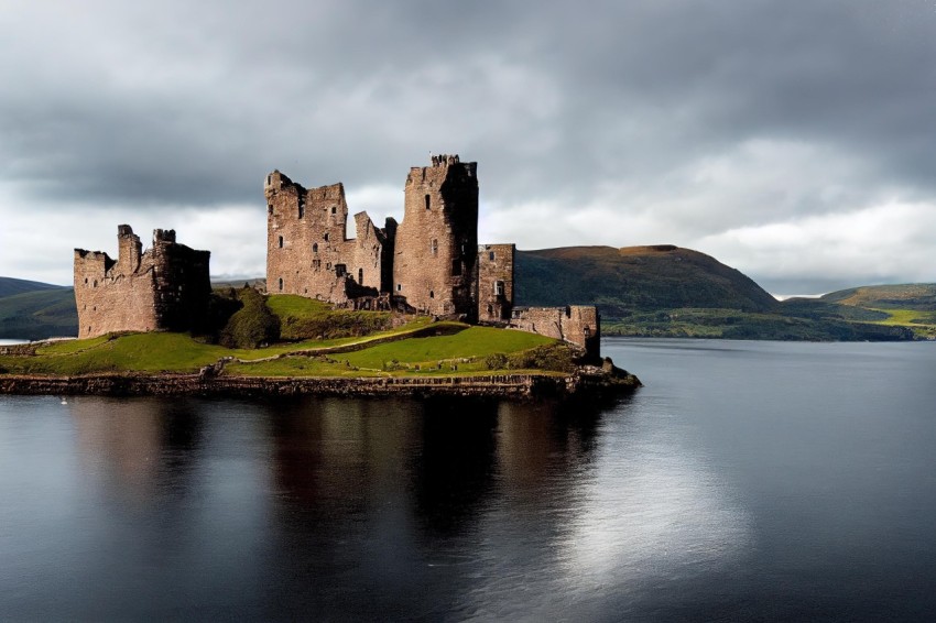 Old Castle on Loch Nive, Scotland: Post-Apocalyptic Fjordscape