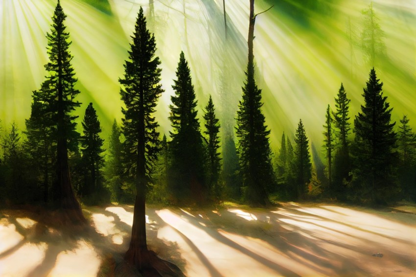 Sun Rays Reflecting off Woods: A Speedpainting Showcase