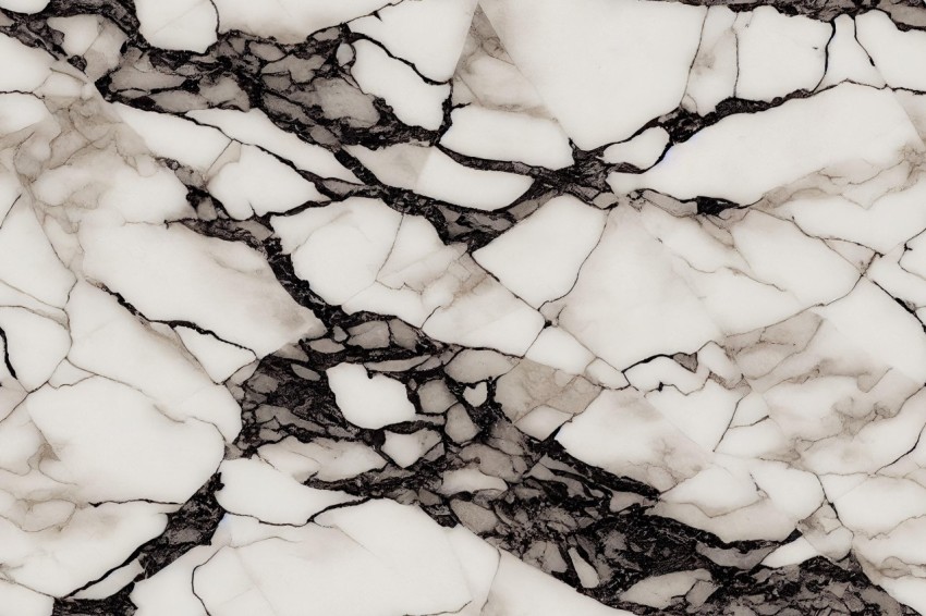 Baroque Energy: Black and White Marble Texture
