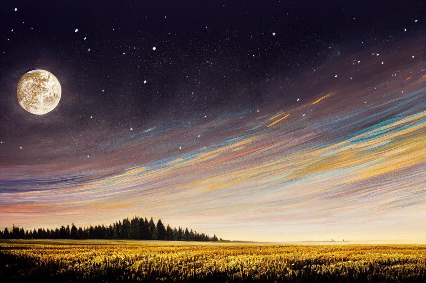 Contemporary Canadian Art: Moon and Field Painting