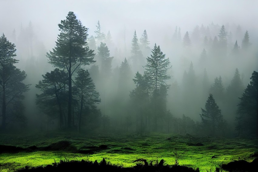 Misty Emerald Forest: Capturing the Beauty of Norwegian Nature
