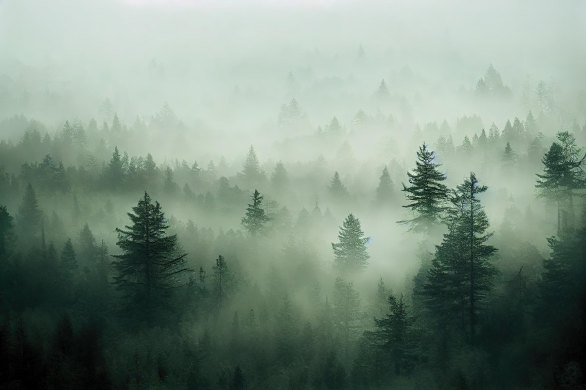 Misty Forest Landscape | Nature-Inspired Imagery