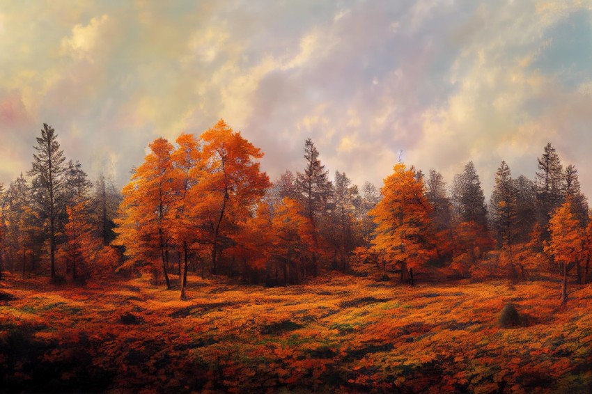 Autumn Forest Painting | Photo-Realistic Landscape Art