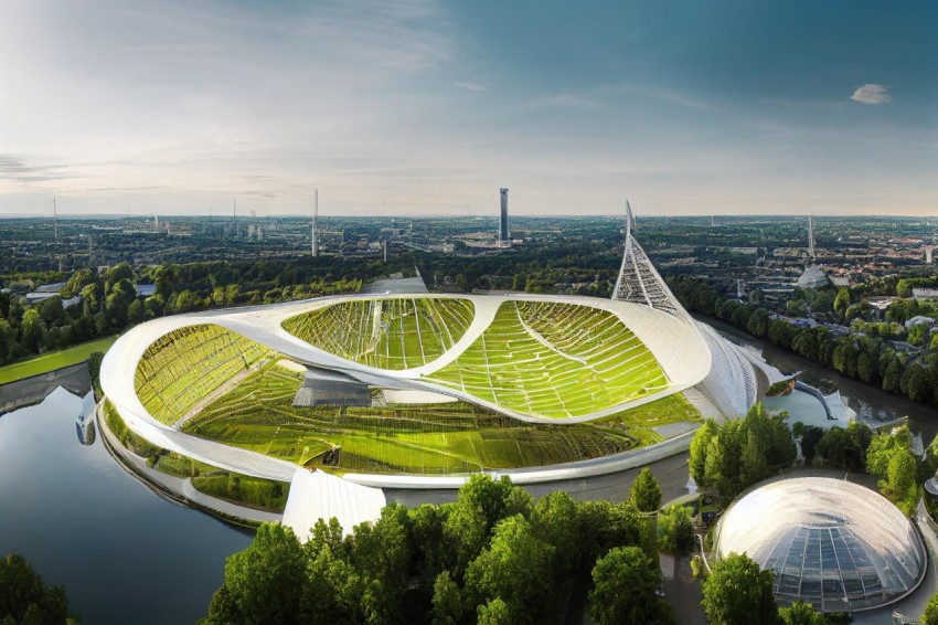 Futuristic and Beautiful Stadium Design by iarchitecting