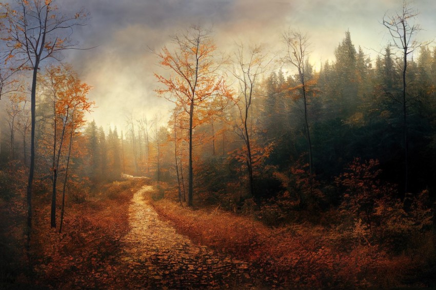 Path Through the Woods - Surreal and Dreamlike Landscape Painting