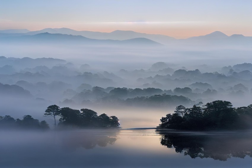 Misty River Landscape in the Mountains | Calming Symmetry