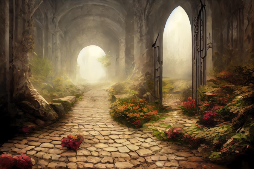 Fairytale Path in a Colorful Fantasy World