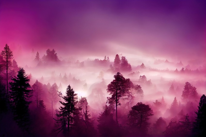 Purple Forest View | Romantic and Dramatic Landscapes