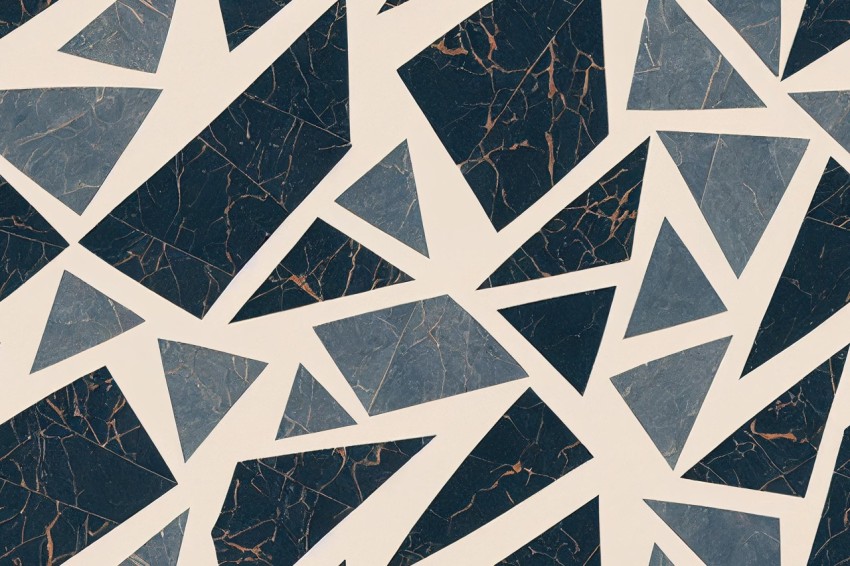 Abstract Vector Pattern with Decorative Black Marble Triangles
