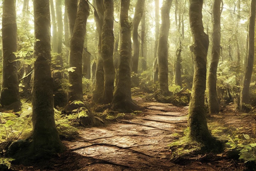 Tranquil Forest Pathway | Layered and Atmospheric Landscapes