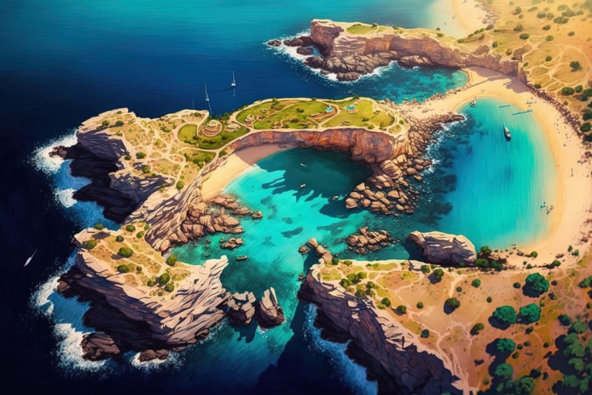 Captivating Island with Beautiful Coastline - A Mediterranean Escape