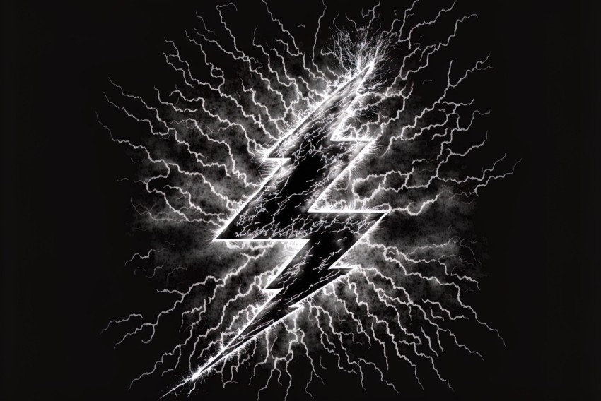 Lightning Bolt in Steelpunk and Fractalpunk Style