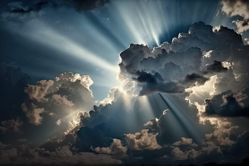 Luminous Shadows and Blazing Rays: A Surreal Cloudscape