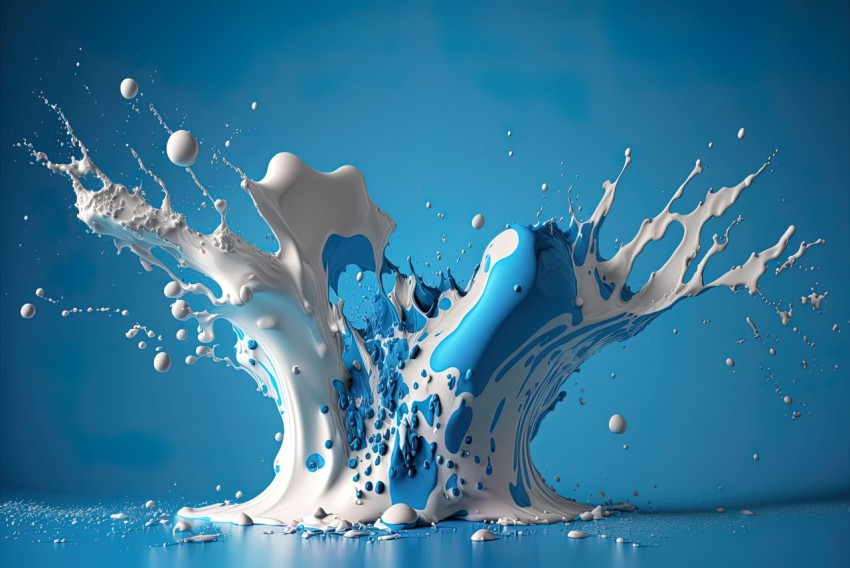 Milk Splash in Sculpted Impressionism Style - Photorealistic Art