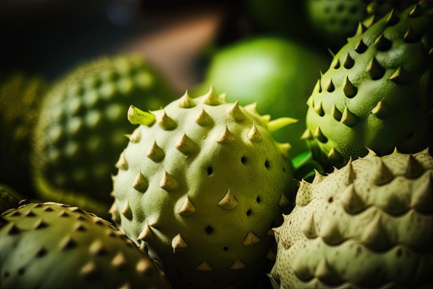 Green Spiky Fruits: Macro Photography Inspired by Mexican Folklore
