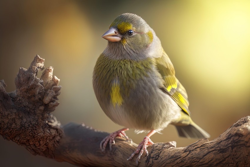 Stunning Bird on Tree Branch - Exquisite Detail in 8k Resolution