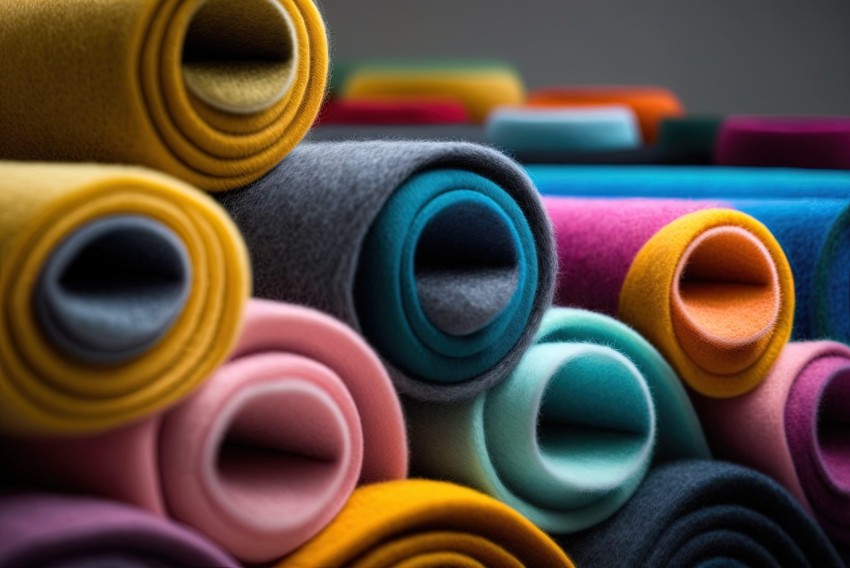 Colorful Felt Rolls: A Playful Combination of Colors and Textures