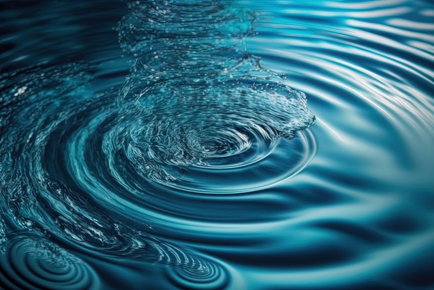 Swirling Water Stock Photo - Hyperrealistic Composition