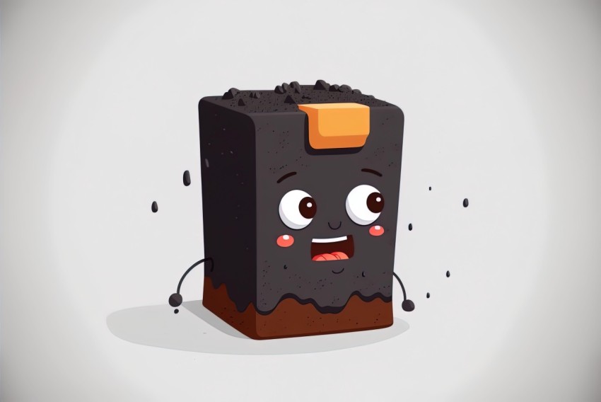 Inventive Character Design: Melting Black Ice Cube