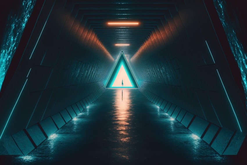 Neon Tunnel: Photorealistic Surrealism in 8k Resolution