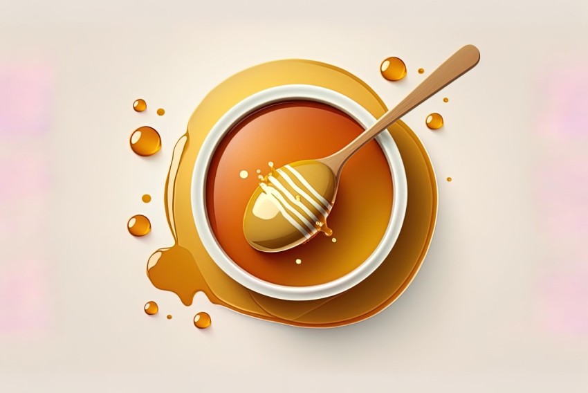 Honey and Spoon PSD File Download | Realistic yet Stylized Composition