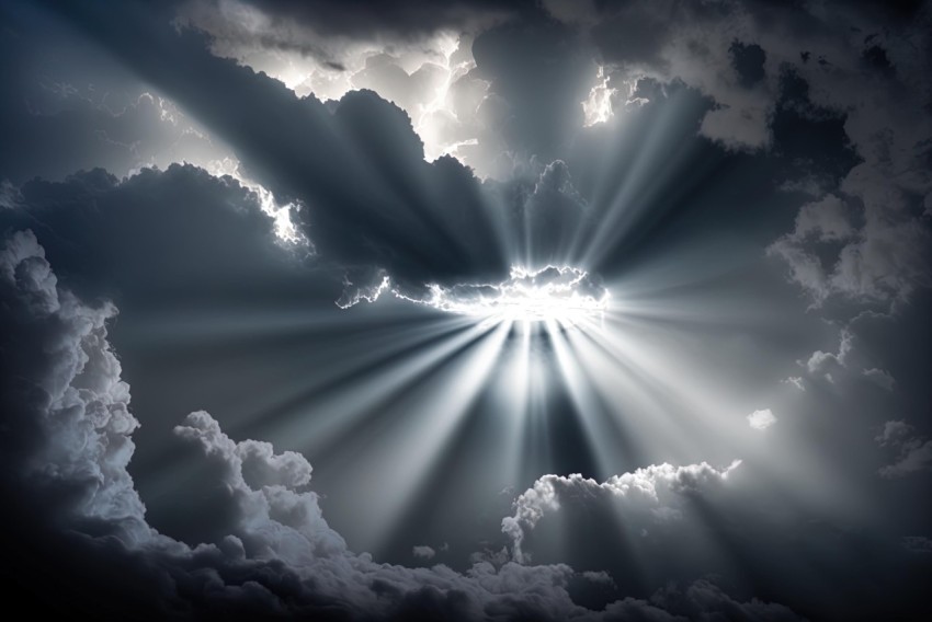 Ray of Light Shining Through Dark Clouds - Powerful Symbolism