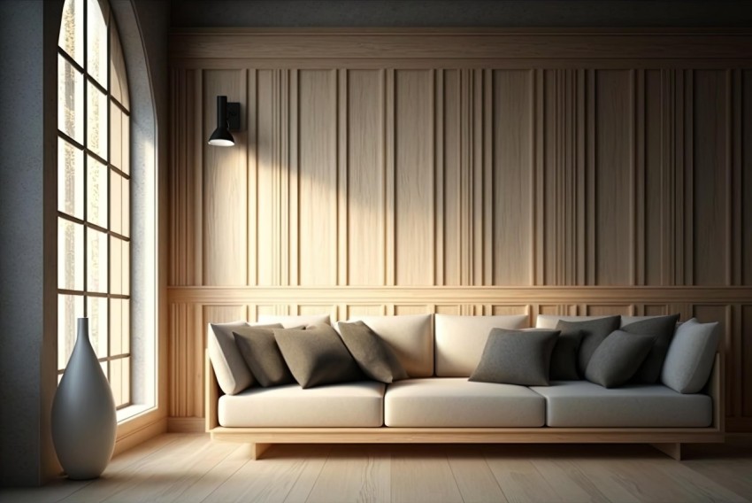 Modern Wooden Living Room Design with Flattering Lighting