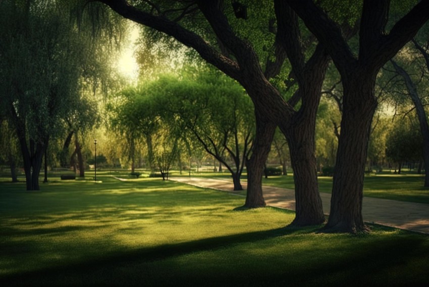 Green Park with Trees | Tonalist Style | National Geographic Photo