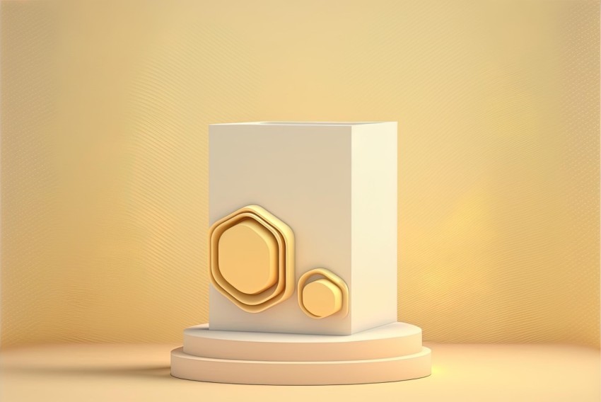 Minimalistic Award Stand on Shelf | Organic Forms and Geometric Shapes