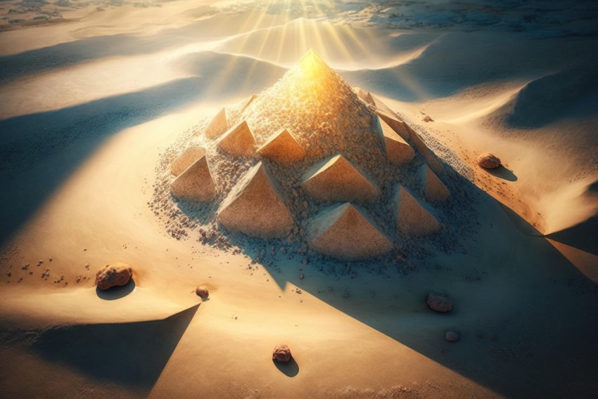 Desert Pyramid - Photorealistic Fantasy Landscape