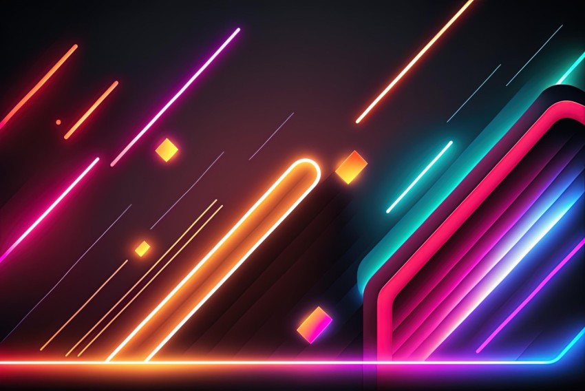 Colorful Neon Graphic Background | Superflat Style