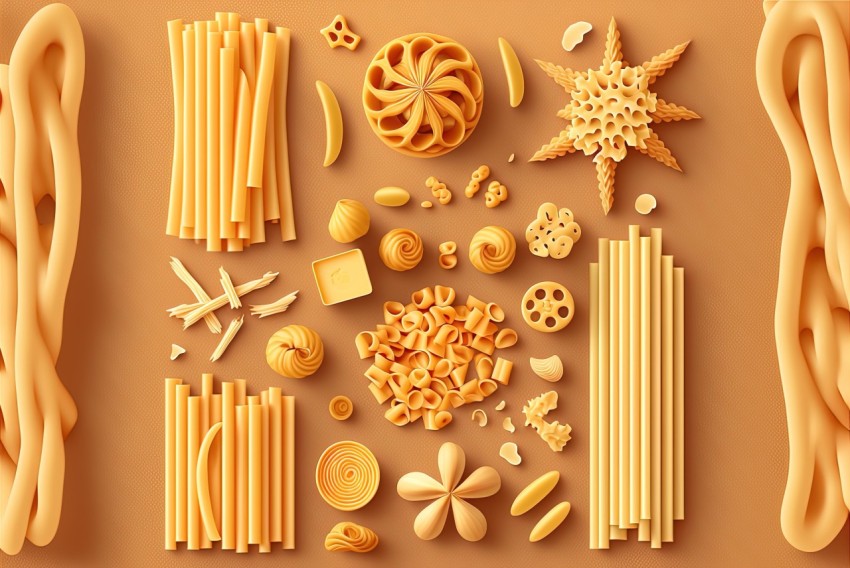 Realistic Pasta Sculptures: Intricately Detailed and Warmly Colored