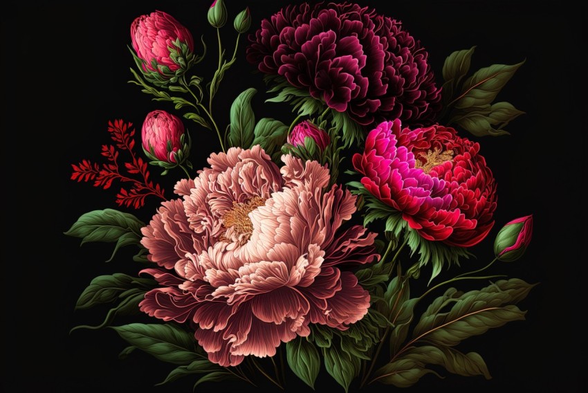 Dark Baroque Flower Design: Lush Still Lifes and Optical Illusions