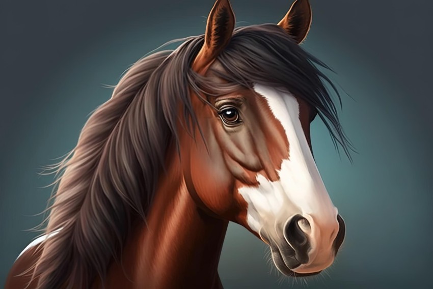 Realistic Horse Illustration Wallpaper - Detailed Character Illustrations