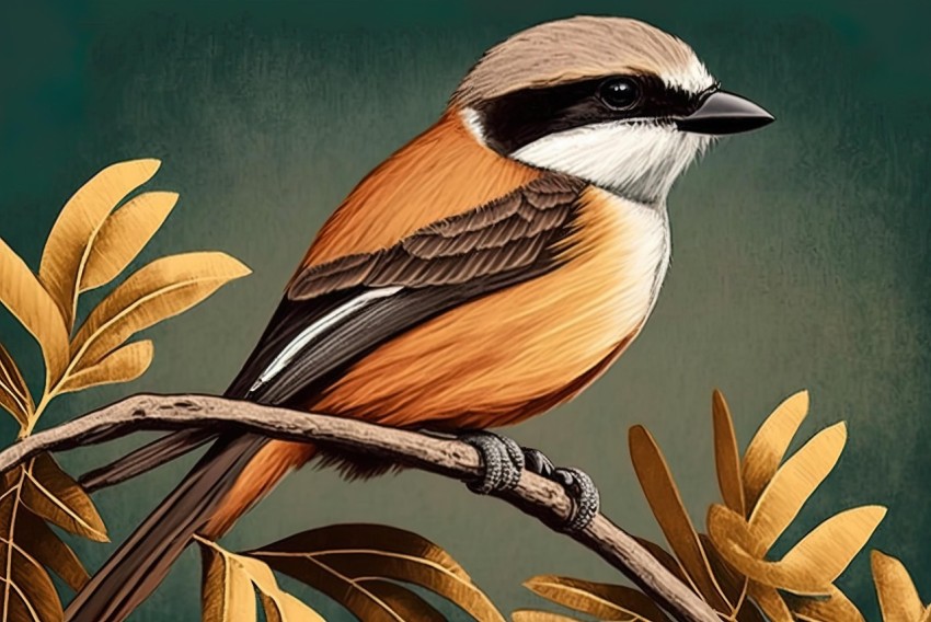 Realistic Bird on Branch Illustration | Architectural Illustrator | RTX & Neogeo