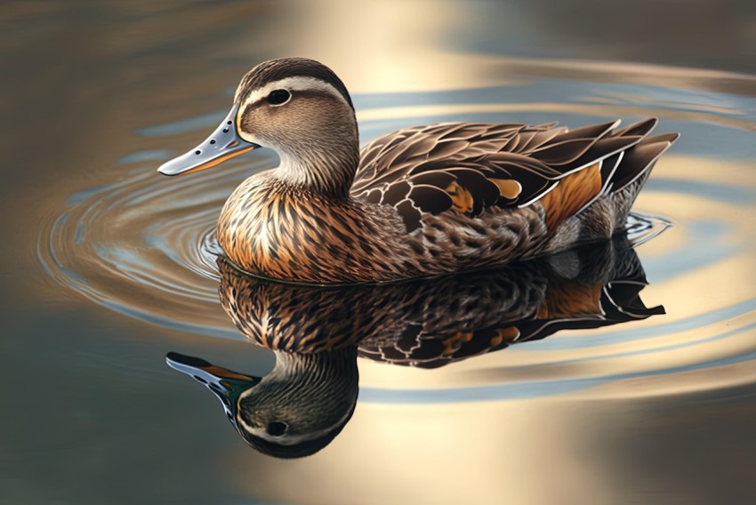 Realistic Hyper-Detailed 3D Duck with Reflection