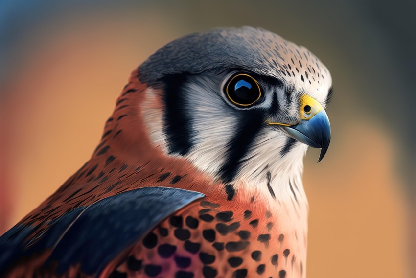 Realistic Hyper-Detailed Bird Drawing with Flat Shading