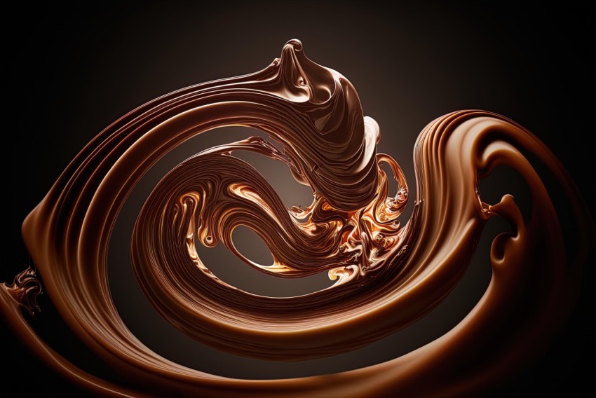 Abstract Chocolate Swirl | Fluid Blending Forms | Close-Up Shots